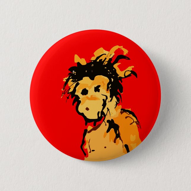 monkey ink pinback button (Front)