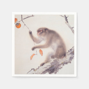 Monkey Japanese Painting Chinese Zodiac Paper N Napkins