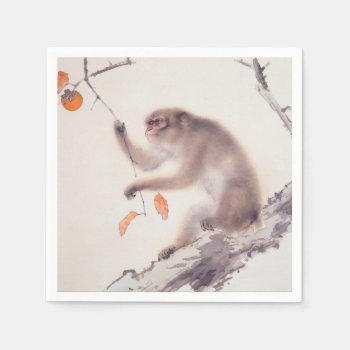 Monkey Japanese Painting Chinese Zodiac Paper N Paper Napkins by 2016_Year_of_Monkey at Zazzle