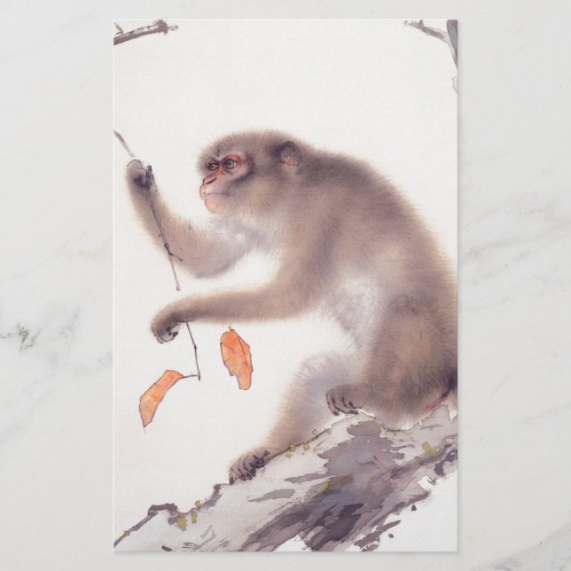 Monkey Japanese Painting - Year of the Monkey Stationery (Front)