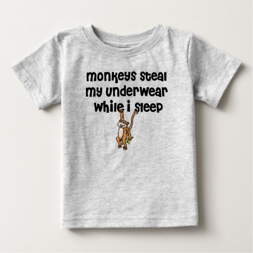 Monkey Joke Baby T_Shirt