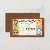 Monkey Jungle Diaper Raffle Tickets 100pk Enclosure Card (Front/Back)