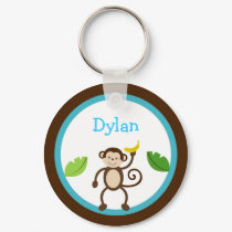 Monkey Jungle Kids Personalized Key Chain