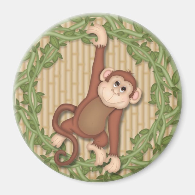 Monkey Jungle Magnets Locker Magnet File Cabinet (Front)