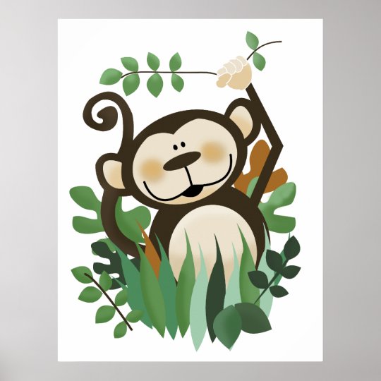 Monkey Jungle Safari Wall Art Print Monkey Jungle Safari Wall Art Print