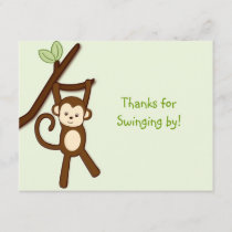 Monkey Jungle Thank You Note Cards Flat