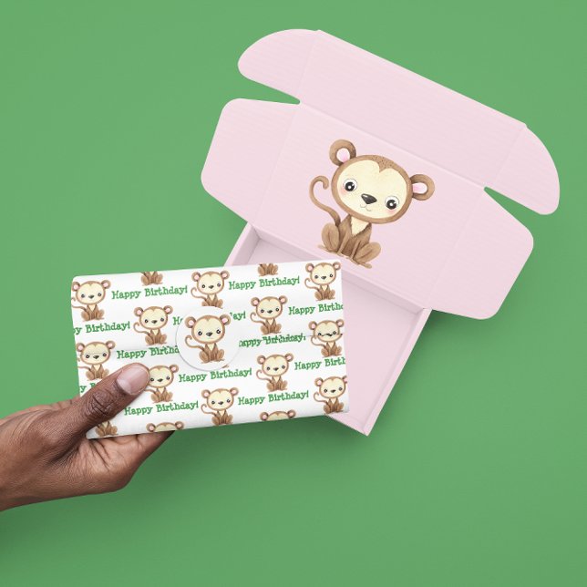 Monkey Jungle Tissue Paper  (Celebrate a special birthday with this cute monkey tissue paper! )