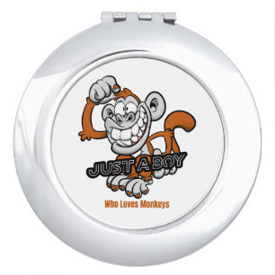 monkey just a boy compact mirror