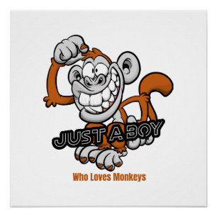 monkey just a boy poster