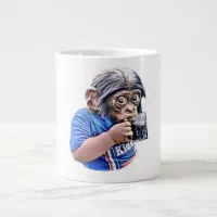 Cute Baby Monkey Custom Kids Thermos