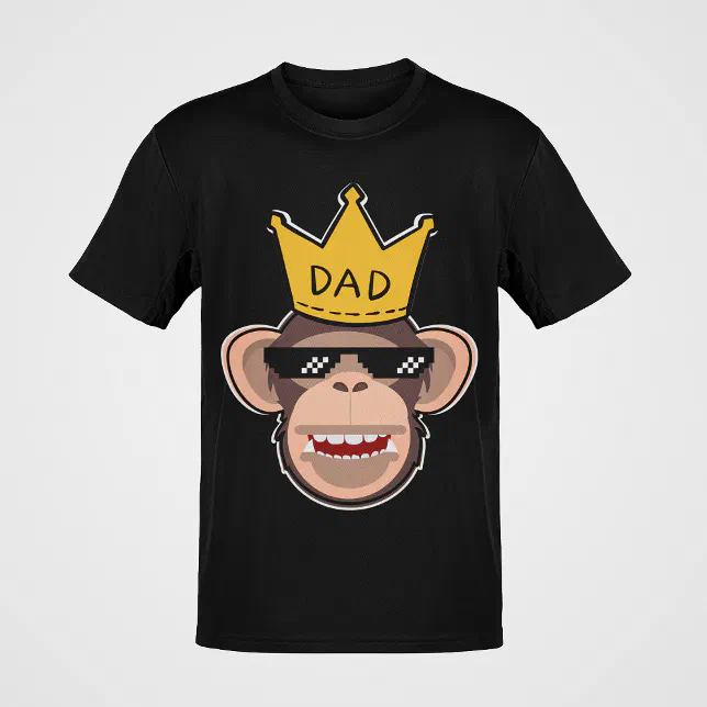 Monkey King Dad Wearing Sunglasses Men's Style TShirt Zazzle