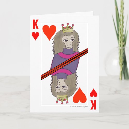 Monkey King of Hearts Playing Card