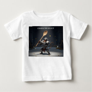 Monkey Knight Warrior with Giant Spoon Character S Baby T-Shirt