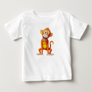 Monkey Laughing on White Background Baby T-Shirt