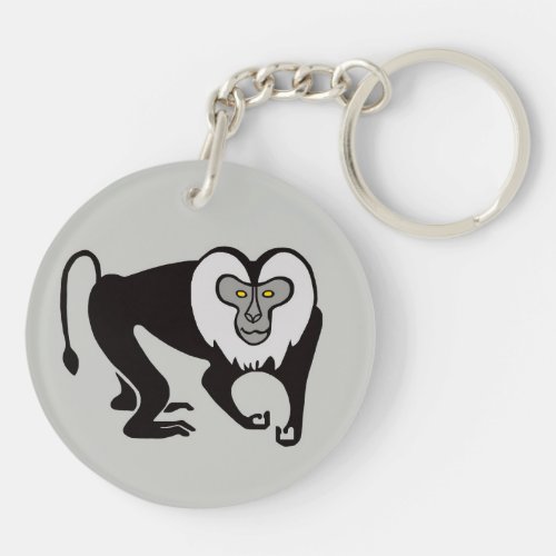 Monkey _ Lion_tailed_ MACAQUE _ Endangered animal Keychain