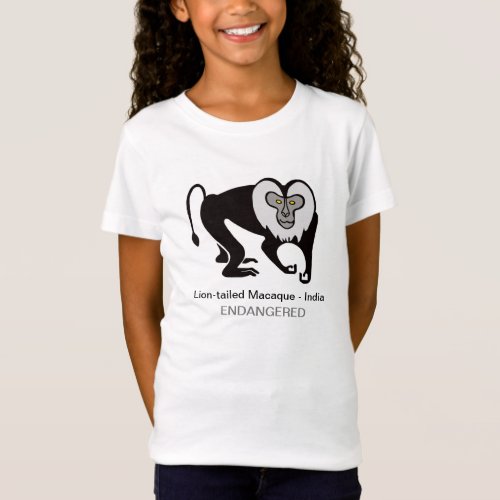  Monkey _ Lion_tailed MACAQUE_ India _ Wildlife T_Shirt