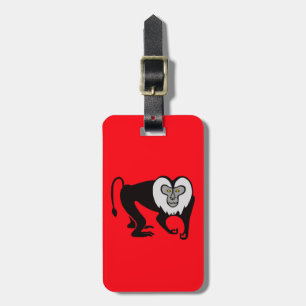 Monkey - Lion-tailed MACAQUE - Wildlife - Red Luggage Tag