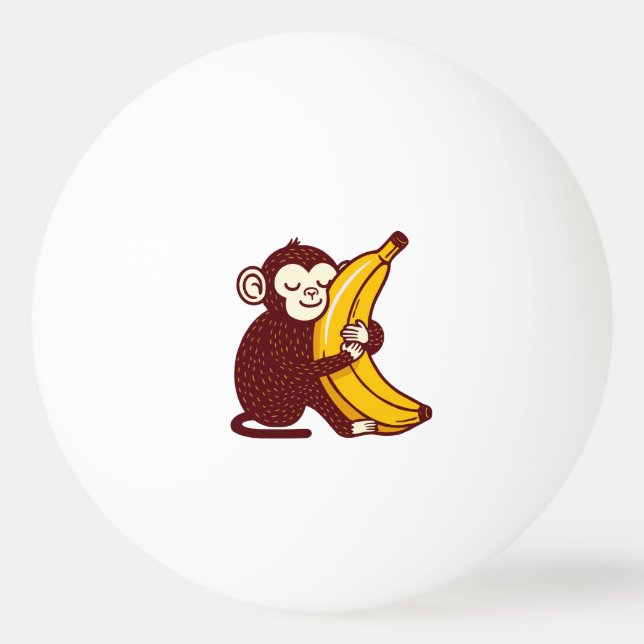 Monkey Love Banana Ping Pong Ball (Front)
