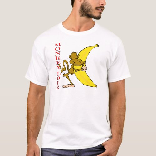 Monkey Love Fling Poo Funny T_Shirt