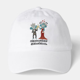 Monkey love illustration hat