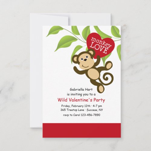 Monkey Love Invitation