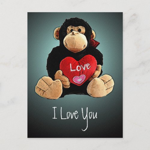 Monkey Love Postcard