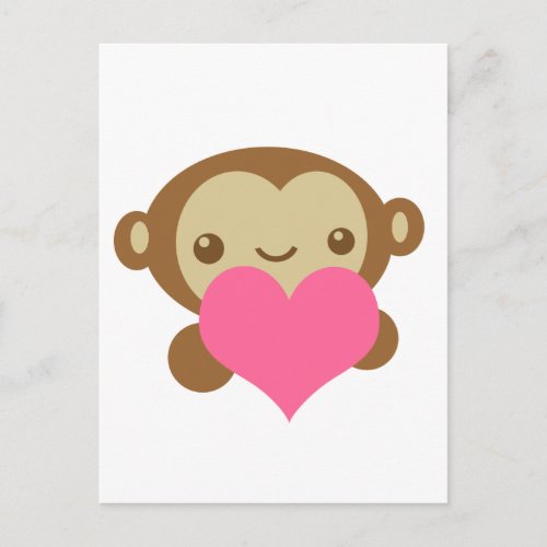 Monkey Love Postcard
