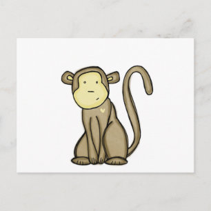 monkey love postcard