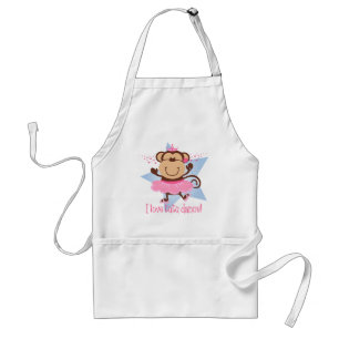 Monkey Love Tutu Dance Adult Apron