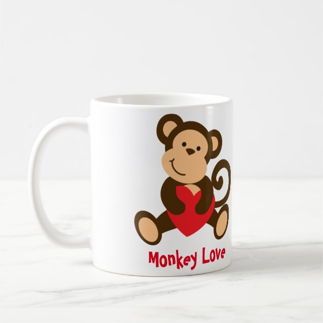 Monkey Love Valentine Mug (Left)