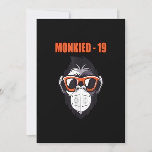 Monkey Lover  Beautiful Designed Monkey Holiday Card