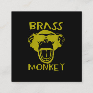 Monkey Lover   Brass Monkey - Funny Square Business Card