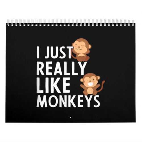 Monkey Lover   Monkey Lovers I Like Monkeys Calendar