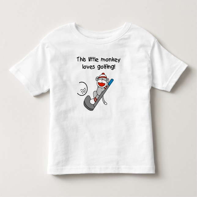 Monkey Loves Golfing T-shirts and Gifts (Front)