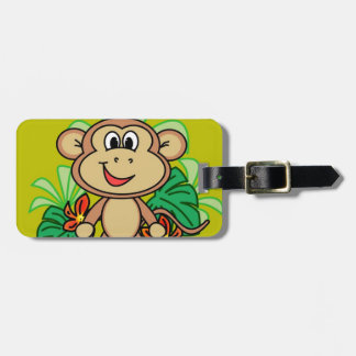 monkey luggage tag