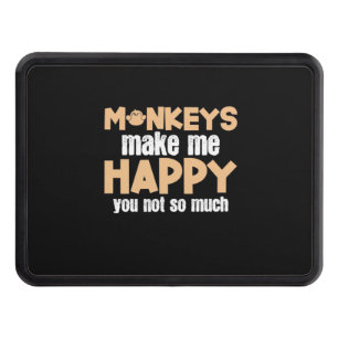 Monkey Makes Me Happy Hitch Cover