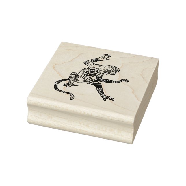 Monkey, Mandala Monkey Art Wood Art Stamp (Stamp)