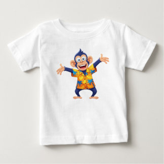 Monkey Mascot in Tropical Hawaiian Shirt