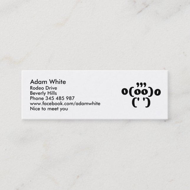 Monkey Mini Business Card (Front)