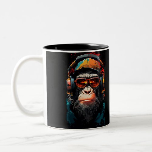 Monkey Mischief Funky Designs for Your Daily Brew Two_Tone Coffee Mug