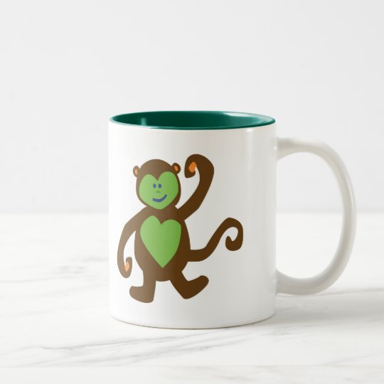 Monkey Mischief Two-Tone Coffee Mug