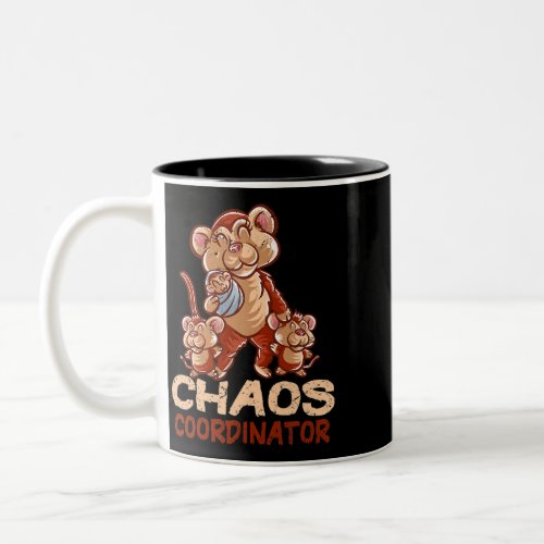 Monkey Mom Chaos Coordinator Mommy Chimpanzee Moth Two_Tone Coffee Mug