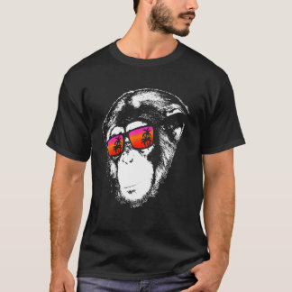 Monkey Monkey Vacation Sunglasses Idea Music Monk T-Shirt