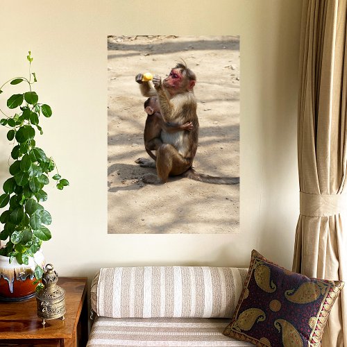 Monkey _ Mothers Breakfast Canvas Print