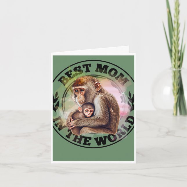 Monkey Mother's Day Card (Front)