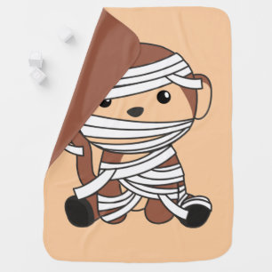 Monkey Mummy Pumpkin Monkeys Happy Halloween Baby Blanket