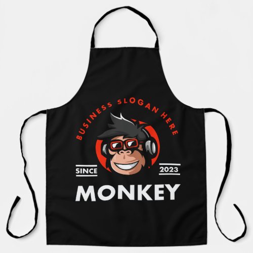 monkey_music_mascot_design_vector_business apron