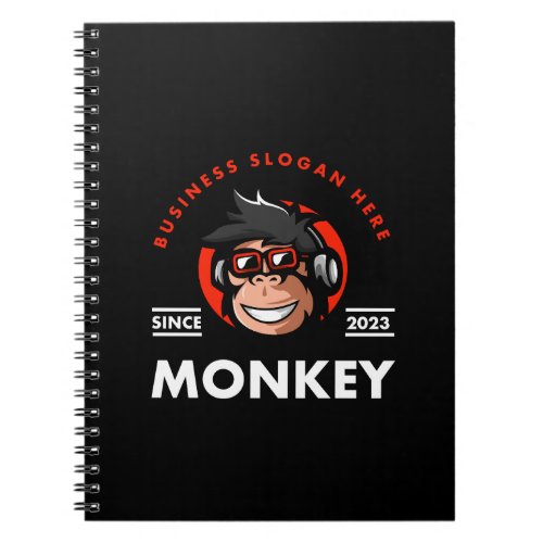 monkey_music_mascot_design_vector_business notebook