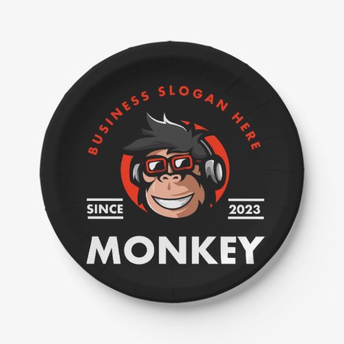 monkey_music_mascot_design_vector_business paper plates