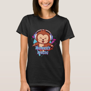 Monkey Music Vibes – Cute DJ Headphones Design T-Shirt